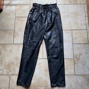 Vegan leather joggers